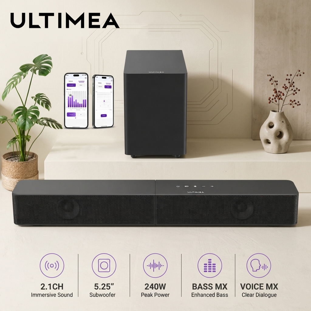 Home Cinema Theatre - ULTIMEA Poseidon R3T 2.1ch Soundbar with