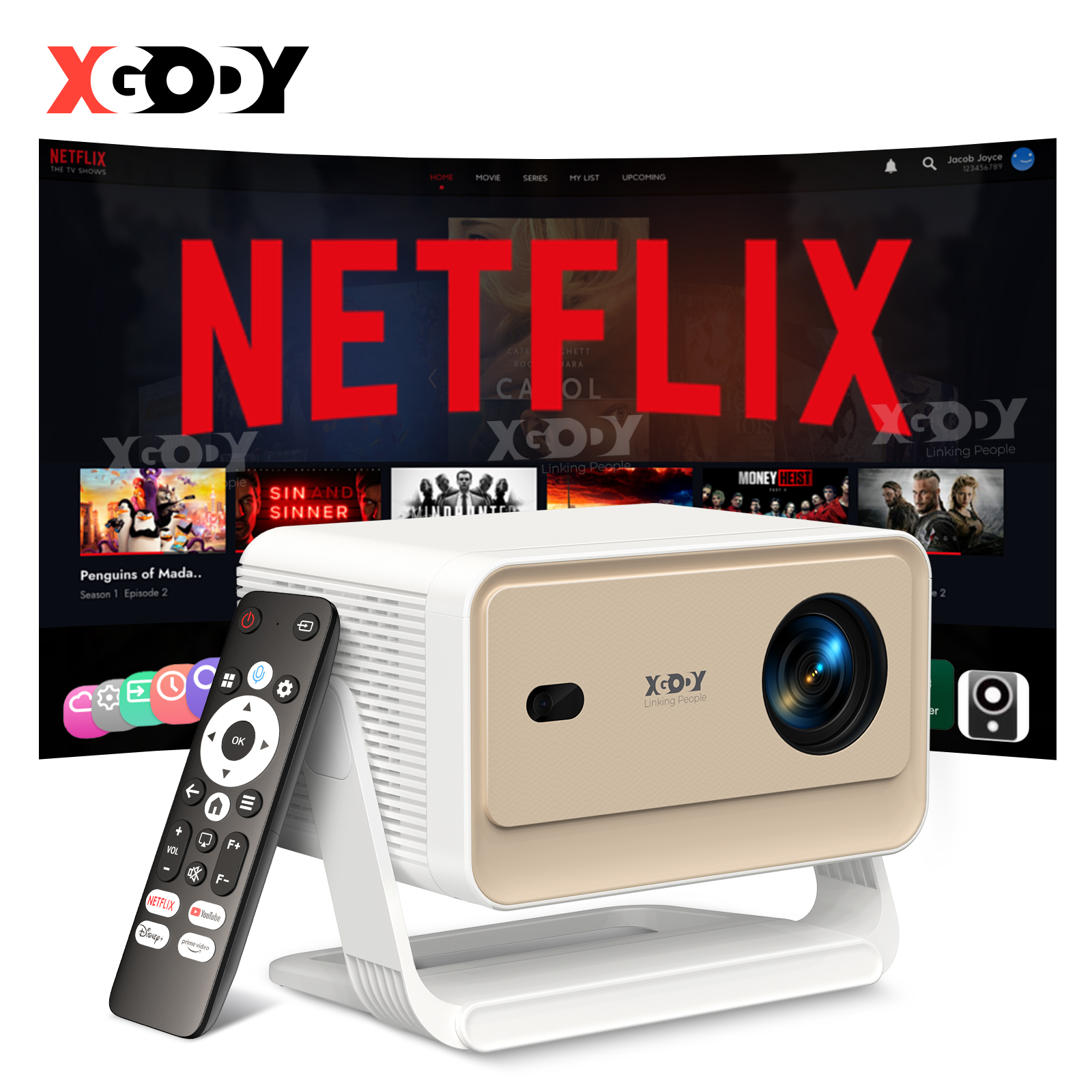 XGODY Projector N6/N6 Pro Netf – Home Cinema Compact Bewertung und Preis